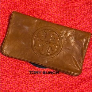 Fold over Leather clutch